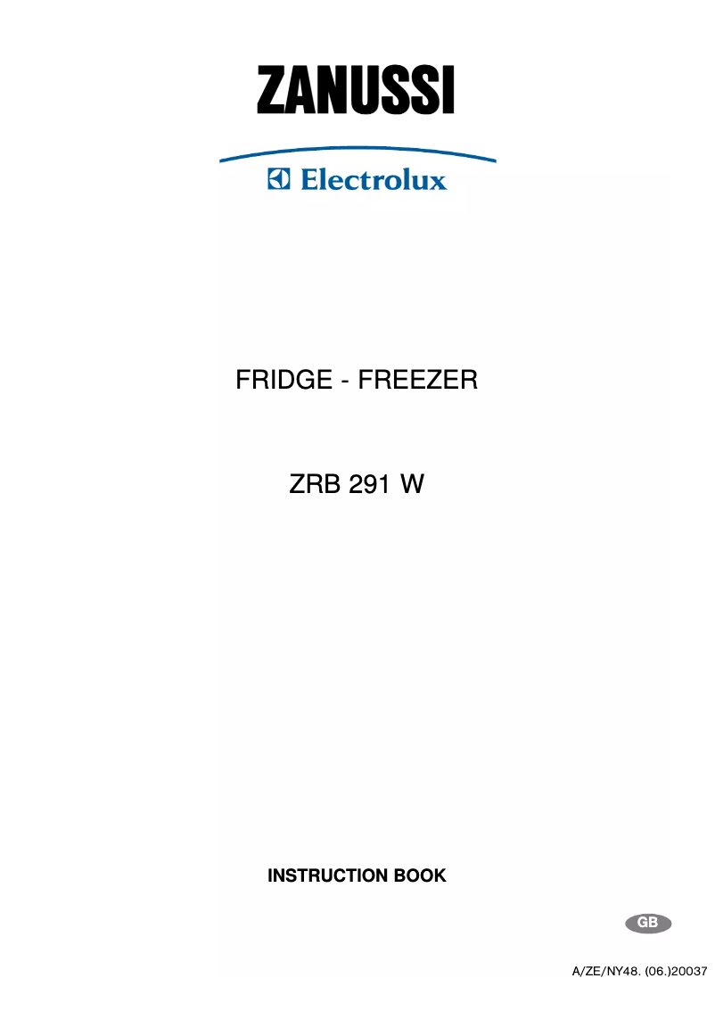 Page 1 de la notice Manuel utilisateur Zanussi-Electrolux ZRB291W