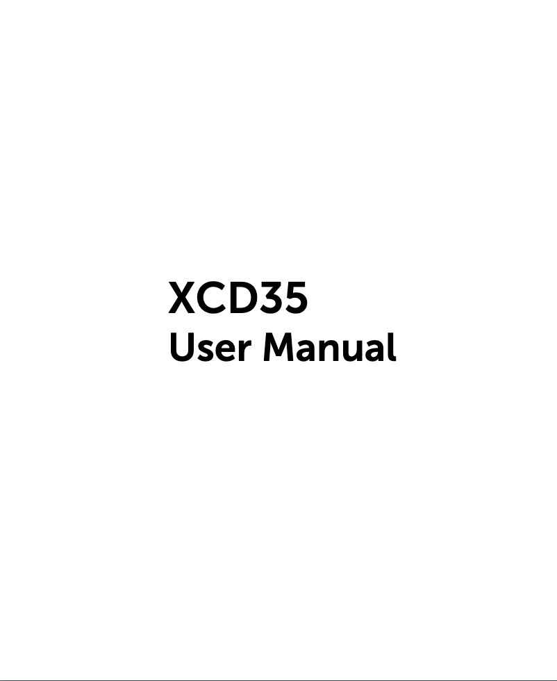 Image de la première page du manuel de l'appareil XCD35
