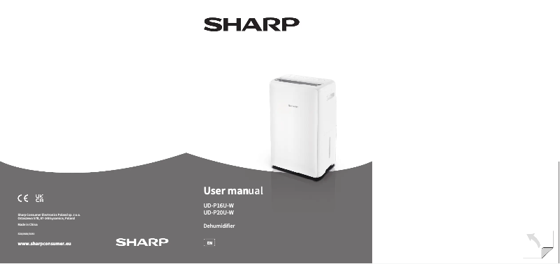 Page 1 de la notice Manuel utilisateur Sharp UD-P20U-W