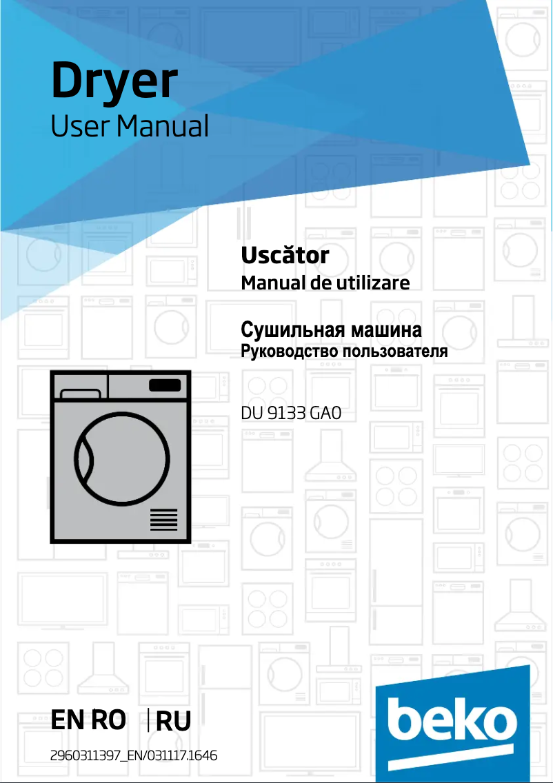 Page 1 de la notice Manuel utilisateur Beko DU 9133 GA0