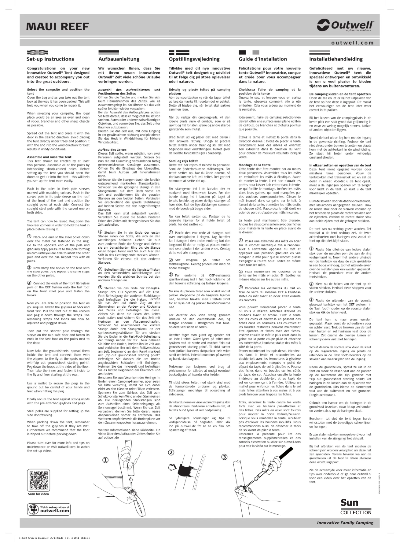 Página 1 del manual Manual de usuario Outwell Sun Maui Reef