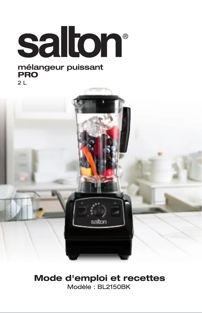 Page 1 de la notice Manuel utilisateur Salton BL2150BK