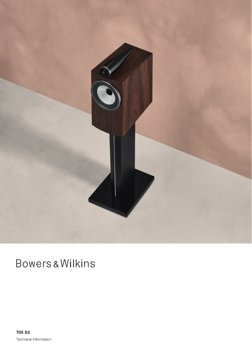 Página 1 del manual Ficha técnica Bowers & Wilkins 705 S3