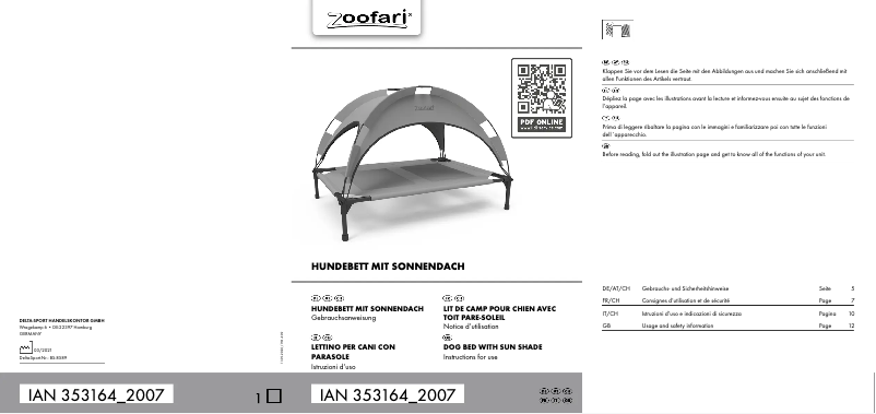 Page n°1 - Manuel utilisateur Zoofari IAN 353164