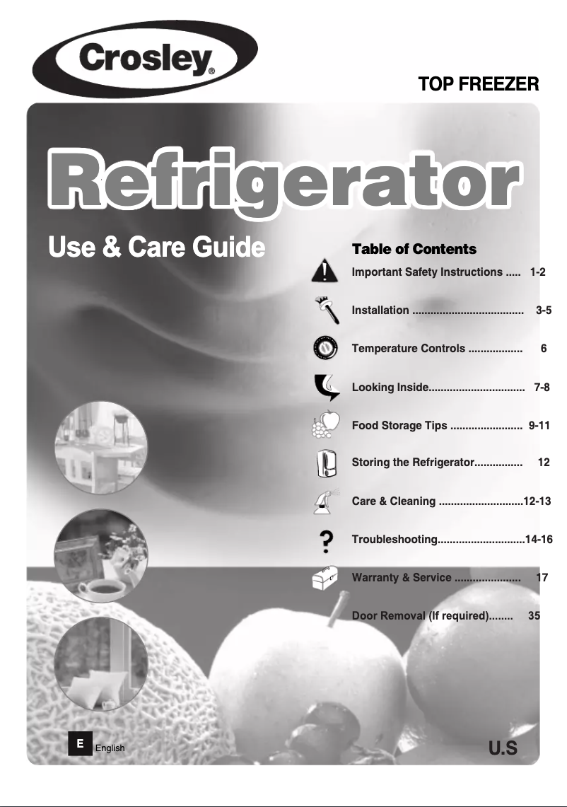 Page 1 de la notice Manuel utilisateur Crosley CRD2121NB