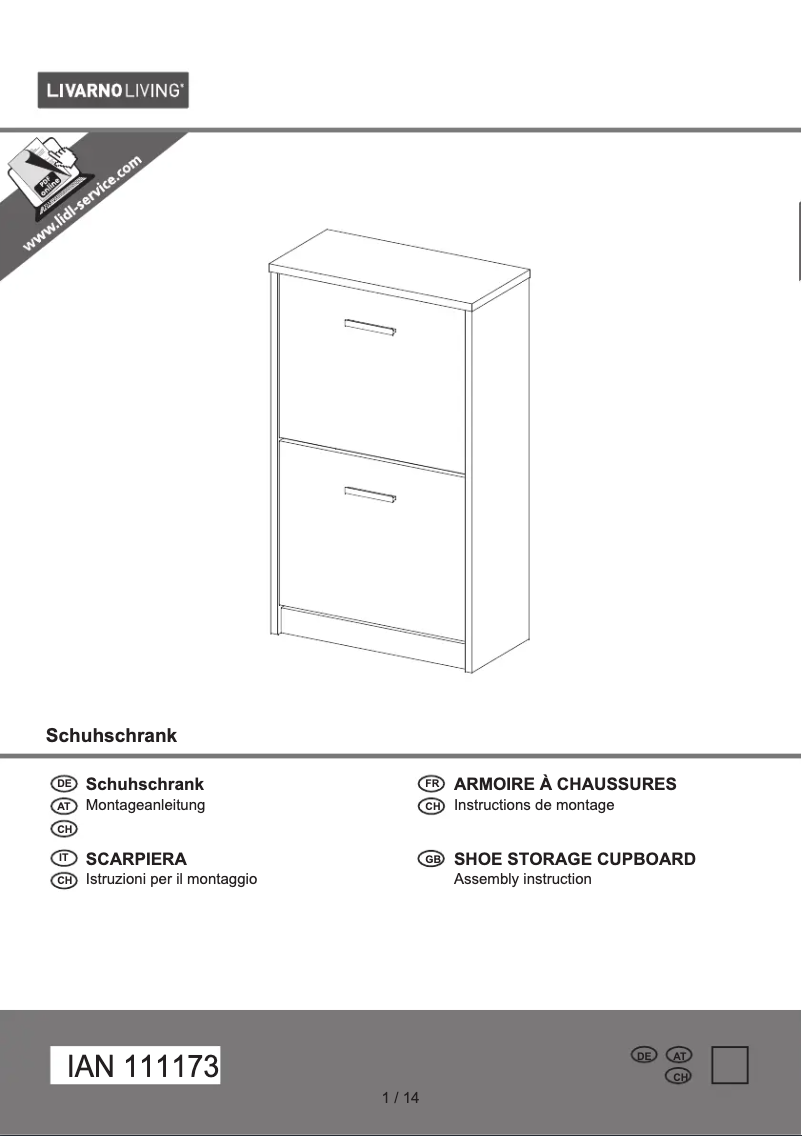 Page 1 de la notice Manuel utilisateur Livarno Lux IAN 111173
