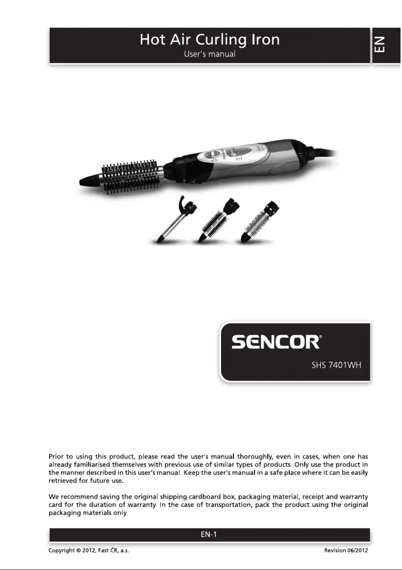 Page 1 de la notice Manuel utilisateur Sencor SHS 7401WH