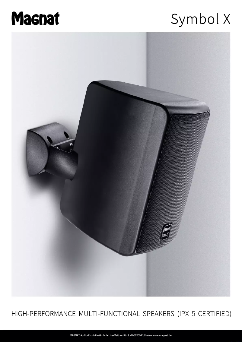 Page 1 de la notice Fiche technique Magnat Symbol X 160