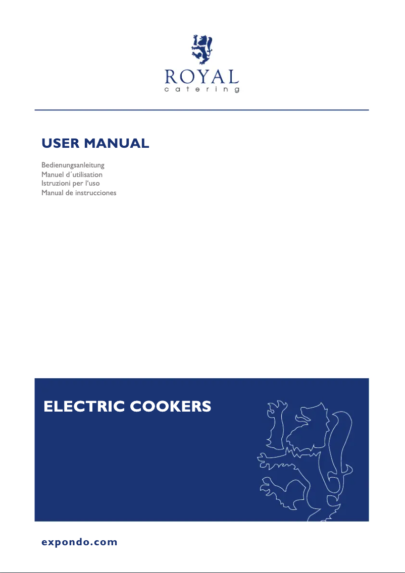 Page n°1 - Manuel utilisateur Royal Catering RC-ECP4T
