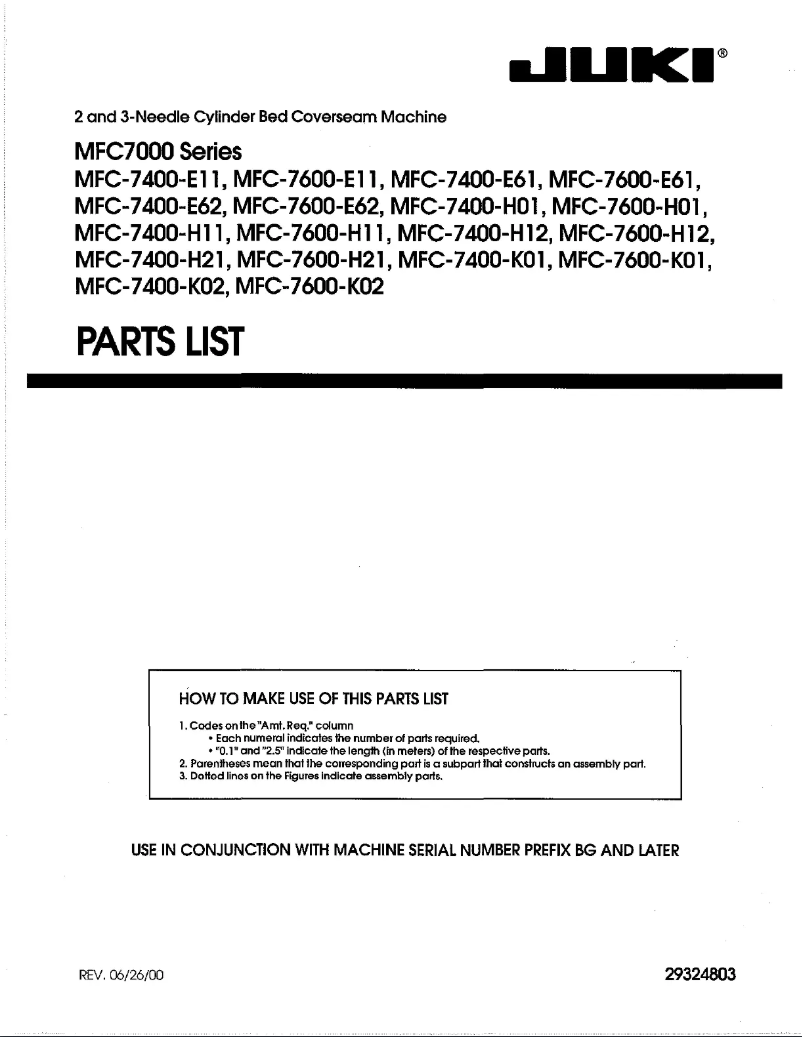 Image de la première page du manuel de l'appareil MFC7000