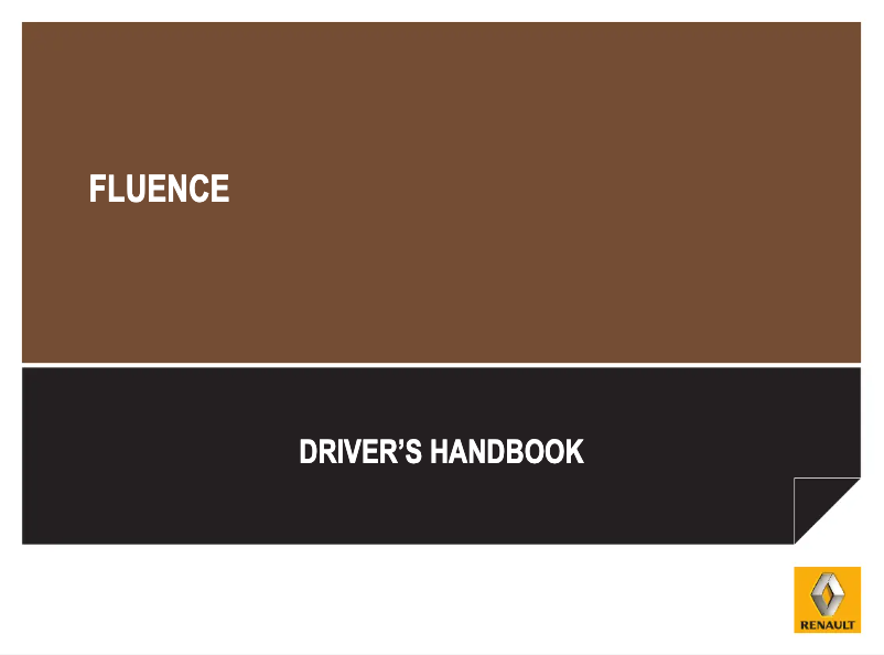Page 1 de la notice Manuel utilisateur Renault Fluence (2009)