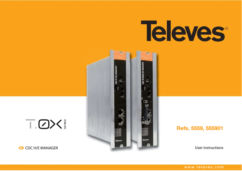 Page n°1 - Manuel utilisateur Televes T.0X HEADEND 5559