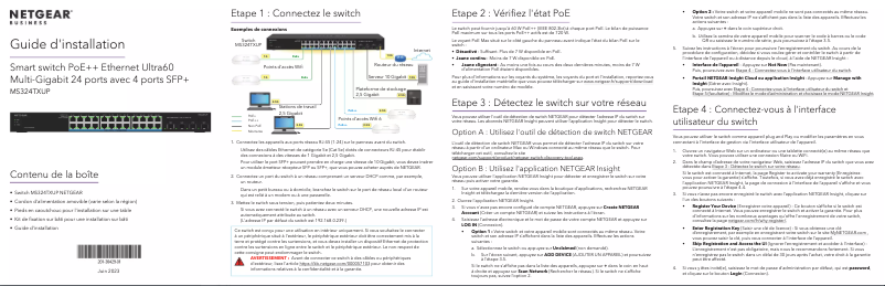 Page n°1 - Guide d'installation Netgear MS324TXUP