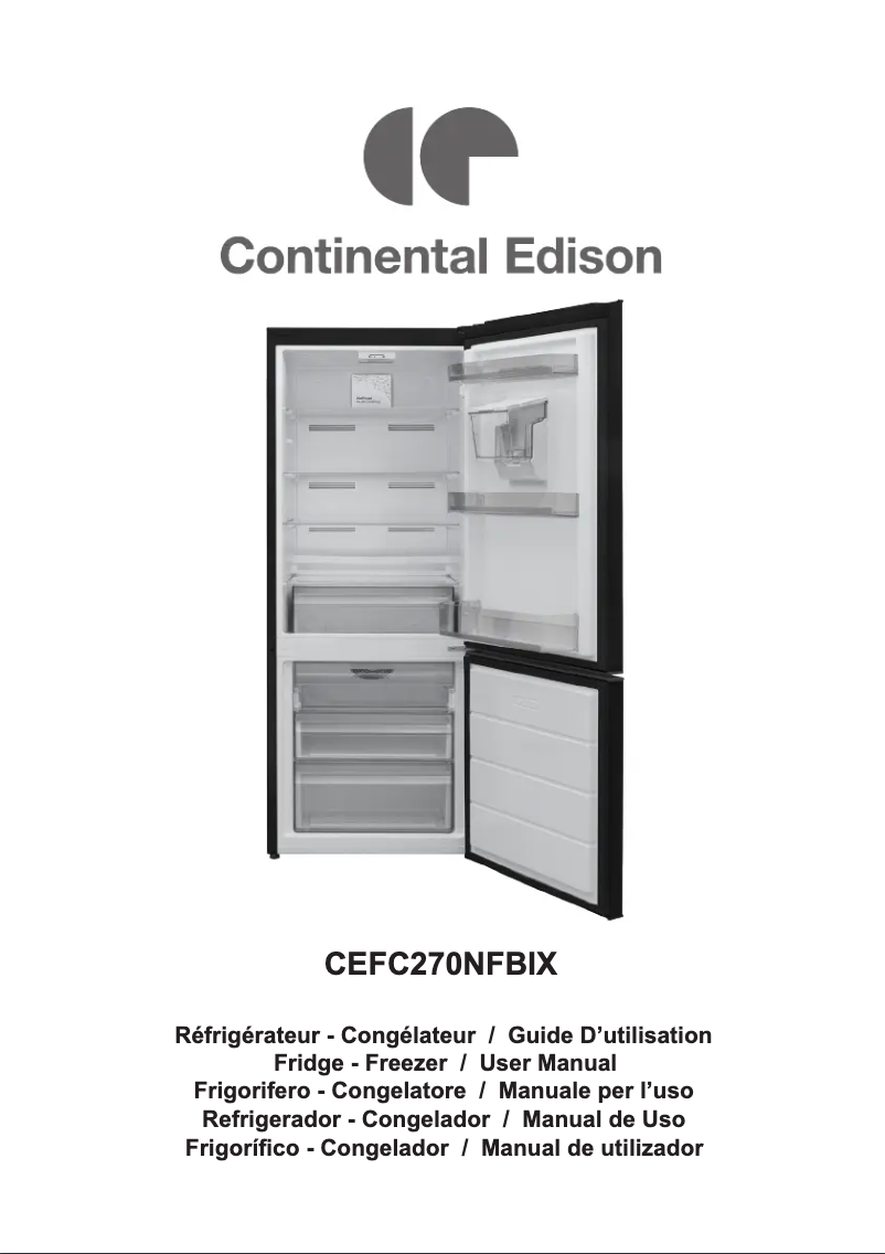Page 1 de la notice Manuel utilisateur Continental Edison CEFC270NFBIX