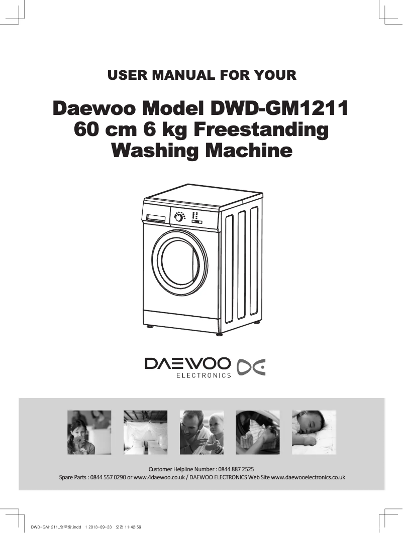 Page n°1 - Manuel utilisateur Daewoo DWD-GM1211