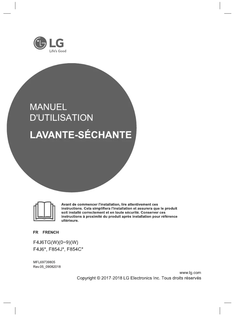 Page n°1 - Manuel utilisateur LG F854C40WR