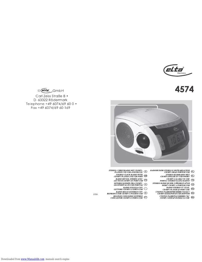 Image de la première page du manuel de l'appareil 4574