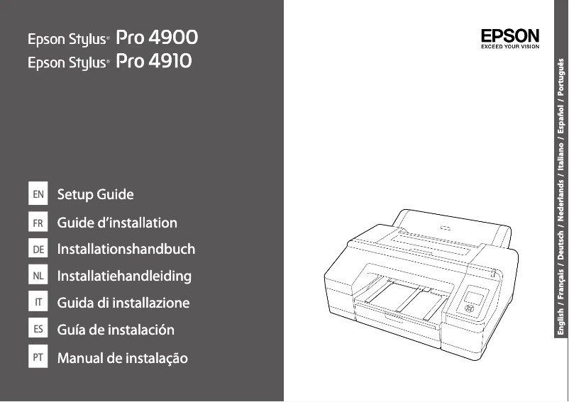 Image de la première page du manuel de l'appareil Stylus Pro 4910