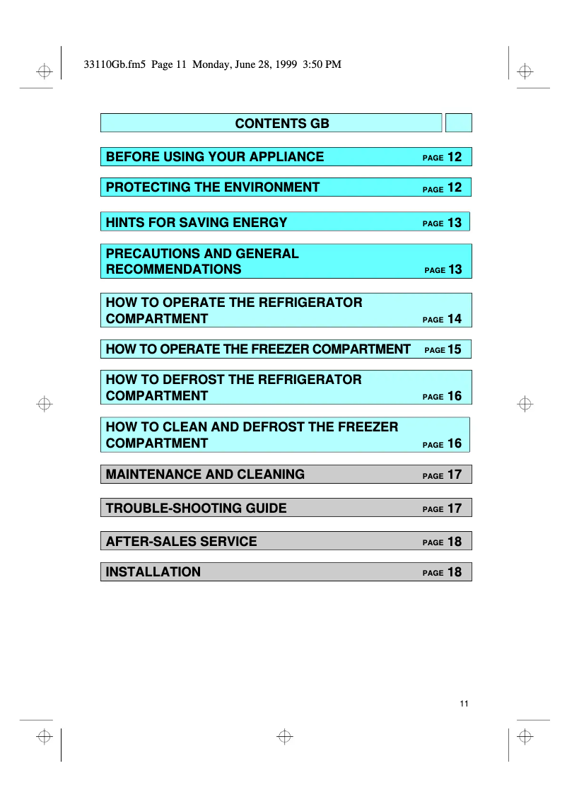Page 1 de la notice Manuel utilisateur Whirlpool ART 687 IX