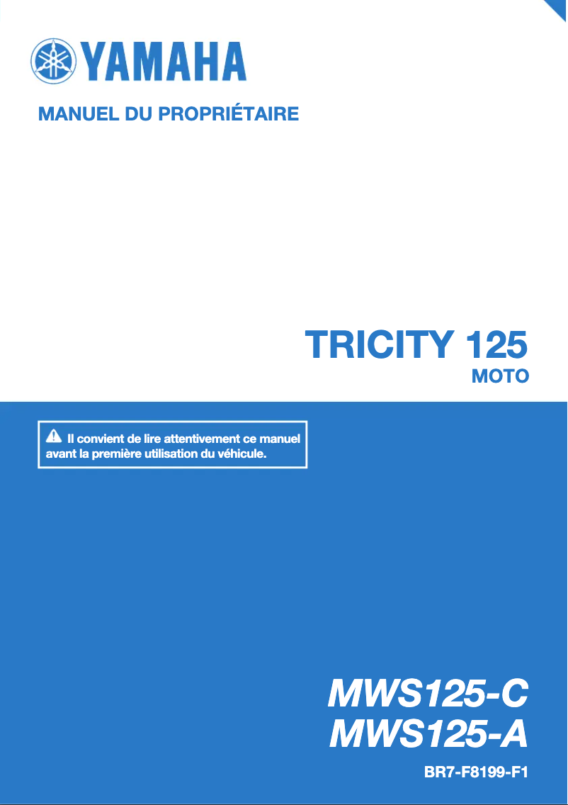 Image de la première page du manuel de l'appareil Tricity (2019)