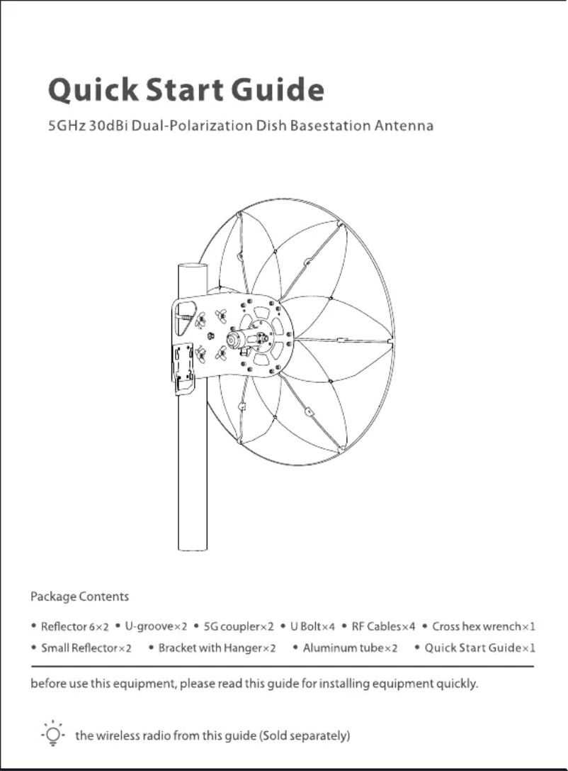 Image de la première page du manuel de l'appareil ANT30-5G