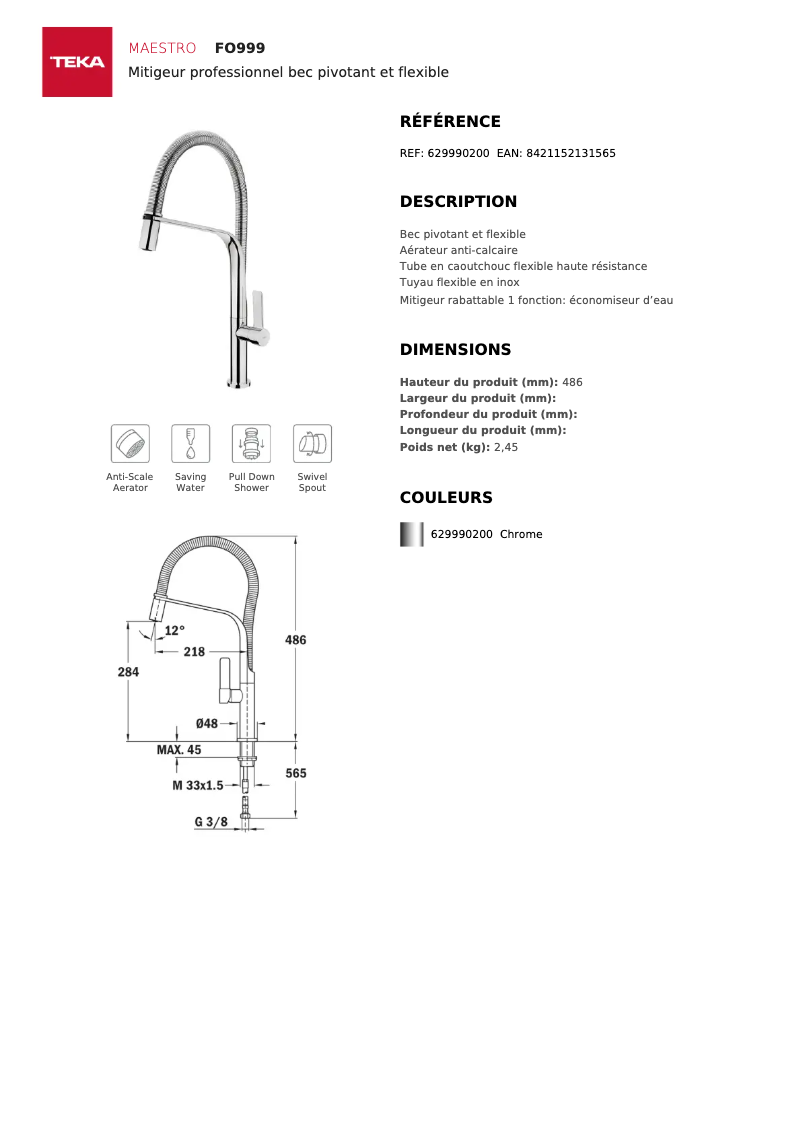Image de la première page du manuel de l'appareil FO 999