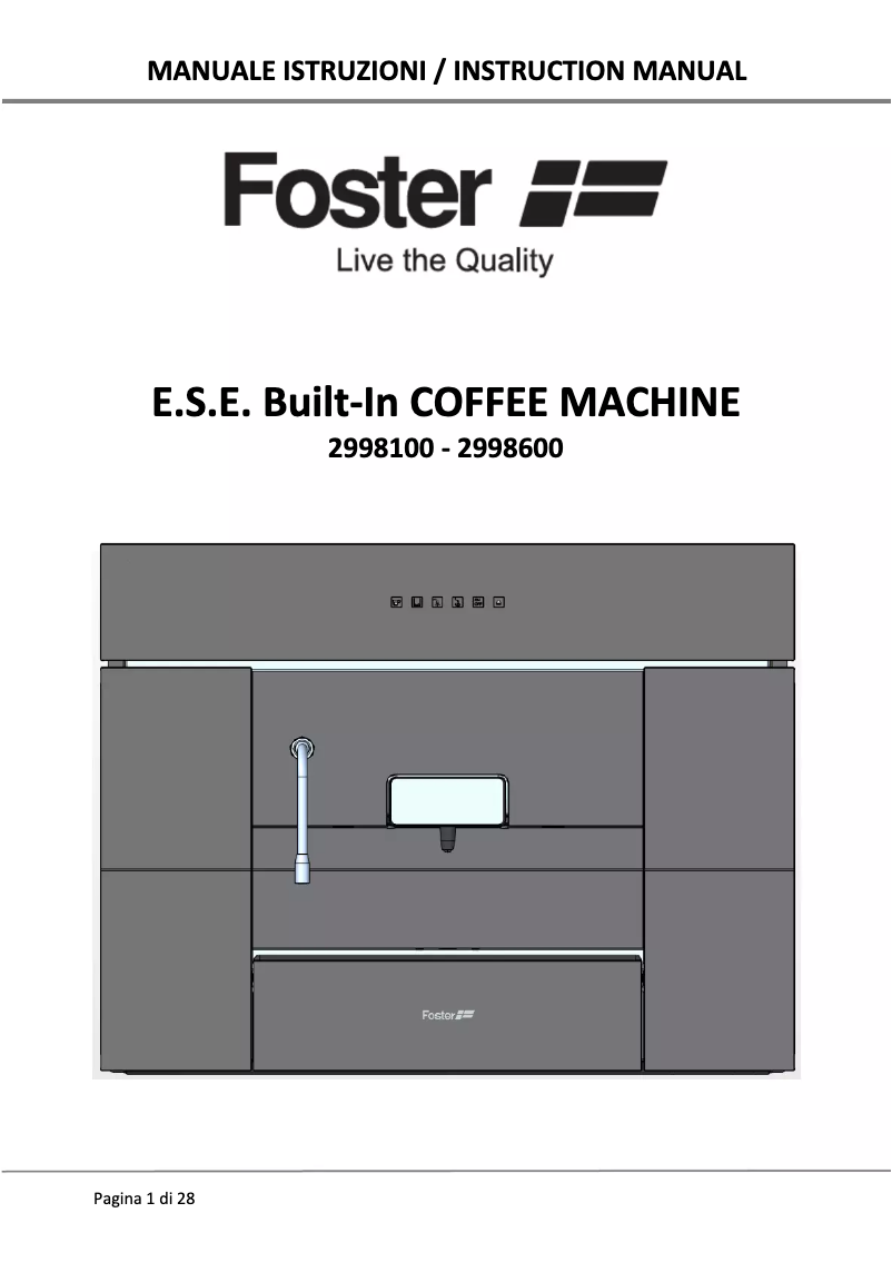 Page n°1 - Manuel utilisateur Foster 2998 600