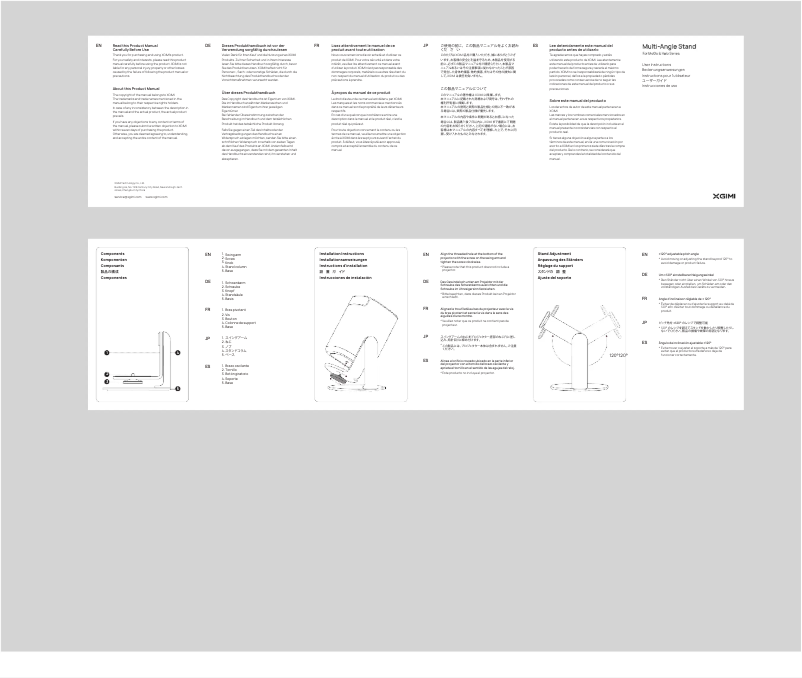 Image de la première page du manuel de l'appareil Multi-Angle Stand