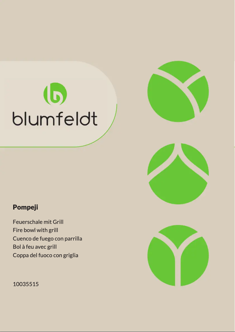 Page n°1 - Manuel utilisateur Blumfeldt Pompeji