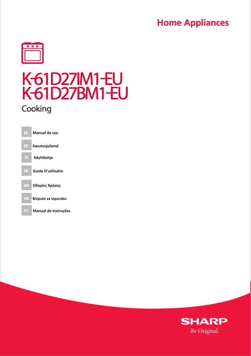 Page 1 de la notice Manuel utilisateur Sharp K-61D27IM1-EU