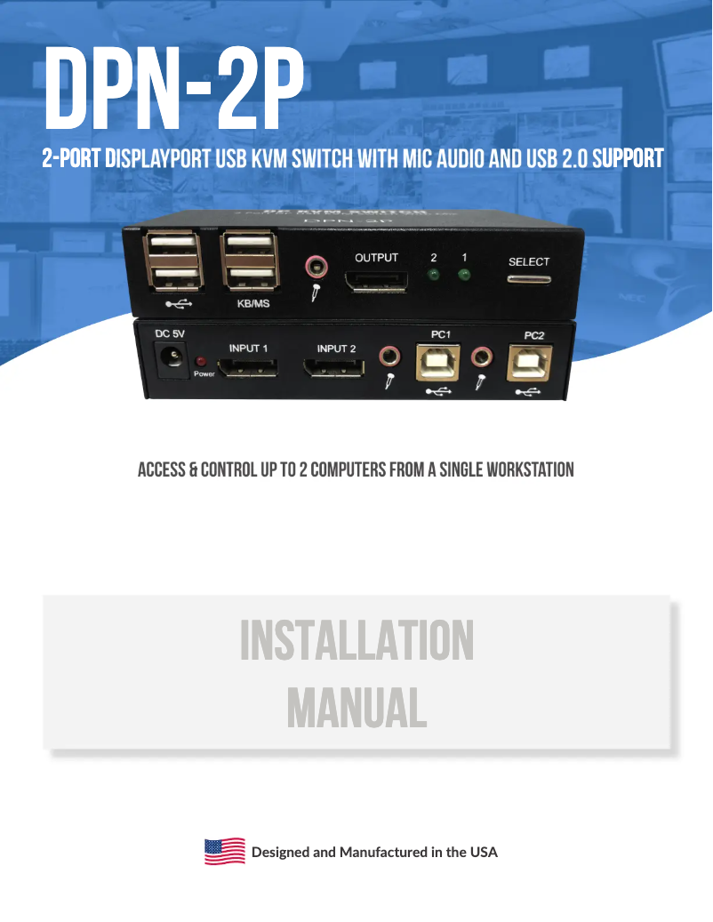 Page 1 de la notice Manuel utilisateur Smart-AVI DPN-2P-S