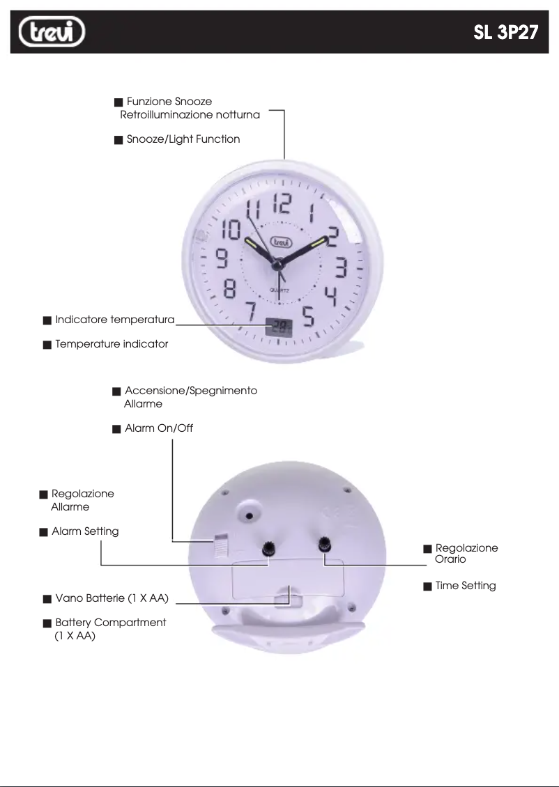 Page 1 de la notice Manuel utilisateur Trevi SL 3P27