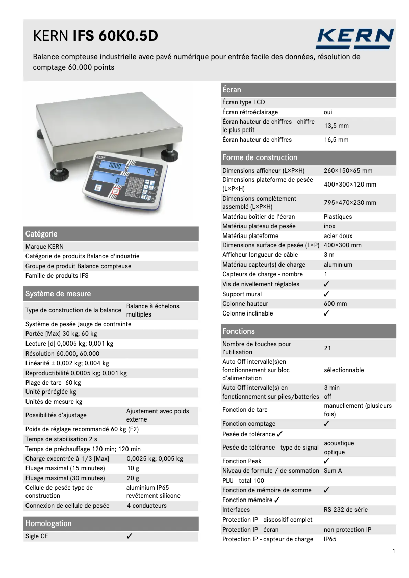 Imagen de la primera página del manual del dispositivo IFS 60K0.5D