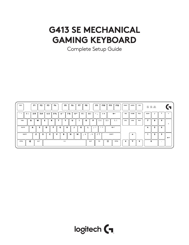 Page 1 de la notice Manuel utilisateur Logitech G G413 SE Mechanical