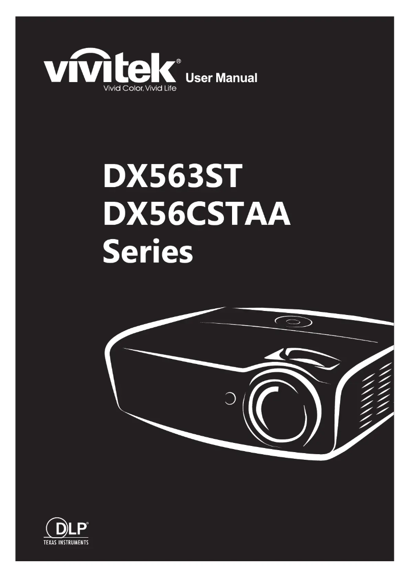 Page 1 de la notice Manuel utilisateur Vivitek DX563ST