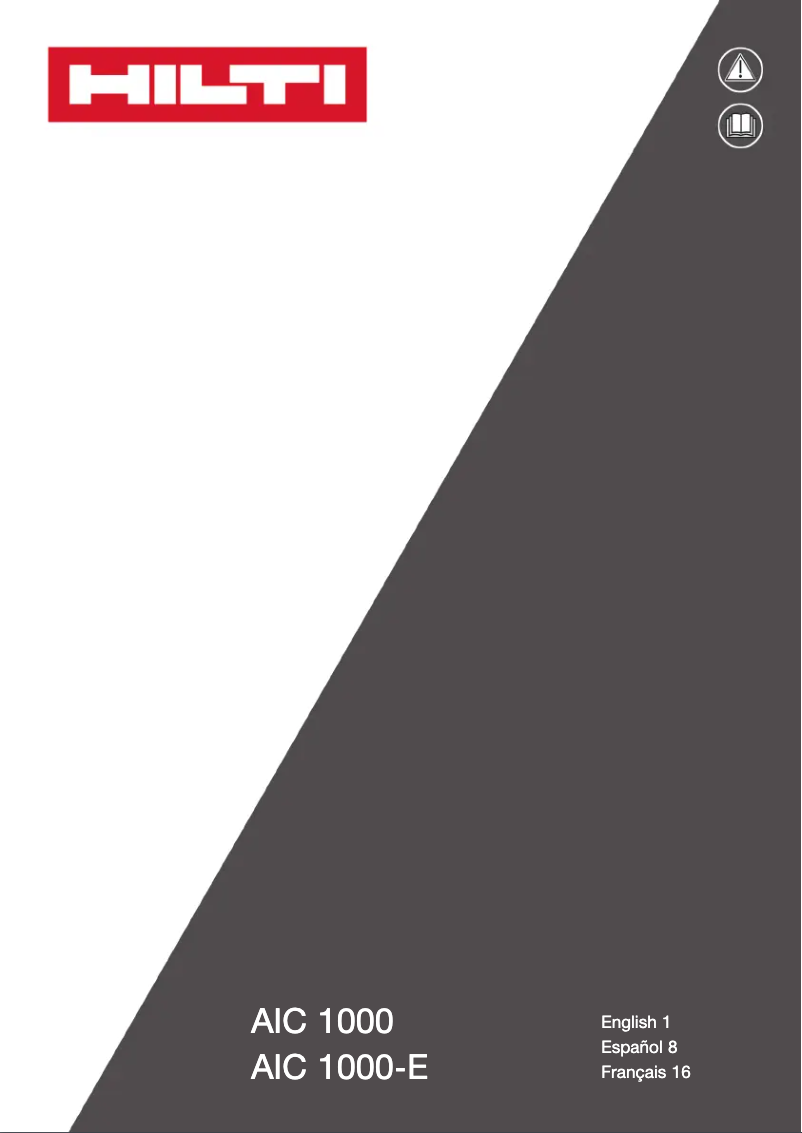 Image de la première page du manuel de l'appareil AIC 1000