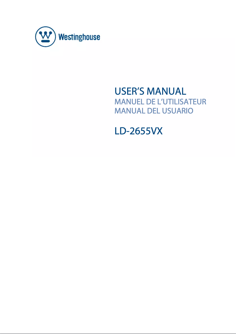 Image de la première page du manuel de l'appareil LD-2655VX