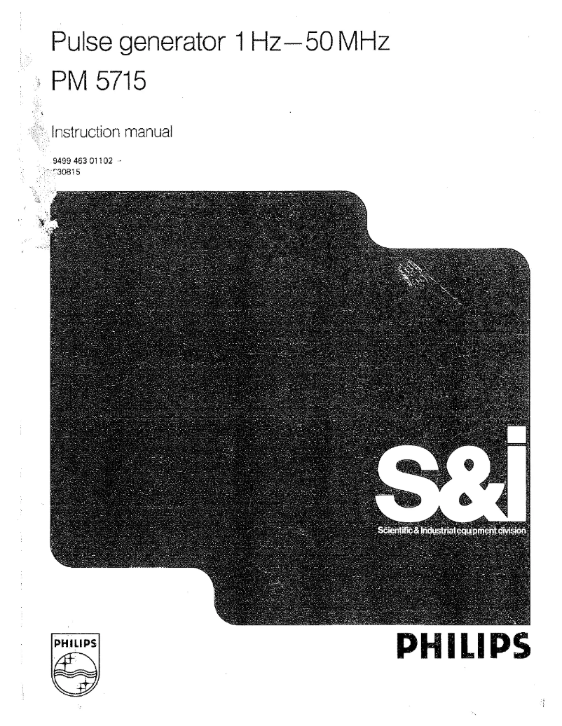 Page n°1 - Manuel utilisateur Philips PM5715