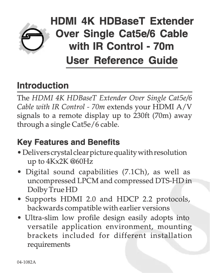 Page 1 de la notice Manuel utilisateur Siig CE-H22M11-S1