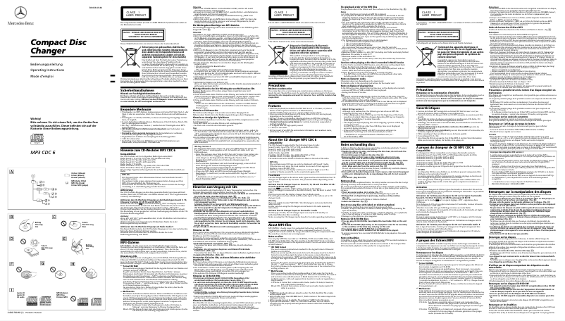 Image de la première page du manuel de l'appareil CDX-T70MXDC