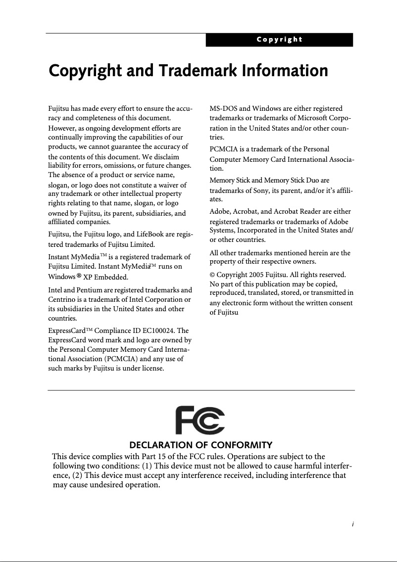 Image de la première page du manuel de l'appareil LifeBook N6220