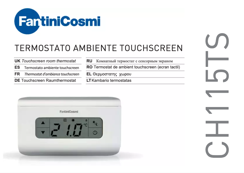 Page 1 de la notice Mode d'emploi Fantini Cosmi CH115TS