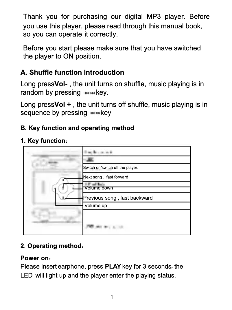 Image de la première page du manuel de l'appareil MPS-409