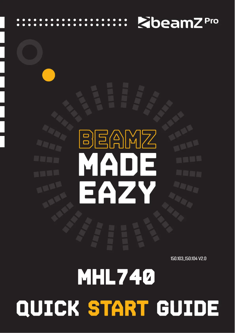 Page 1 de la notice Guide de démarrage rapide BeamZ MHL740