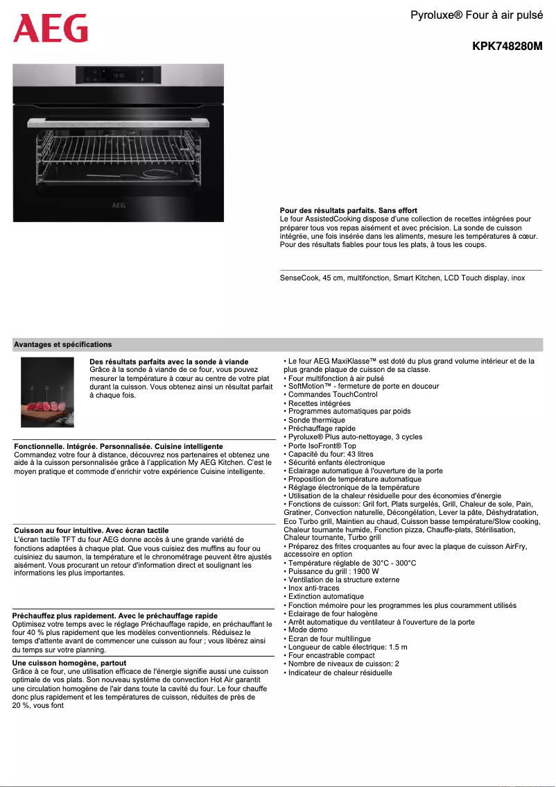 Imagen de la primera página del manual del dispositivo KPK748280M