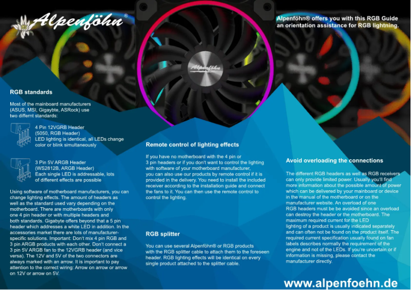 Page 1 de la notice Manuel utilisateur Alpenföhn Wing Boost 3