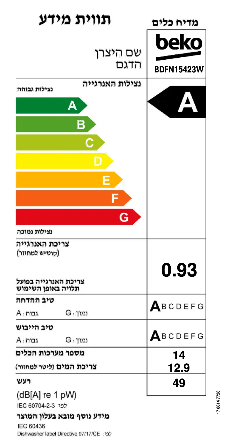 Image de la première page du manuel de l'appareil BDFN15423W