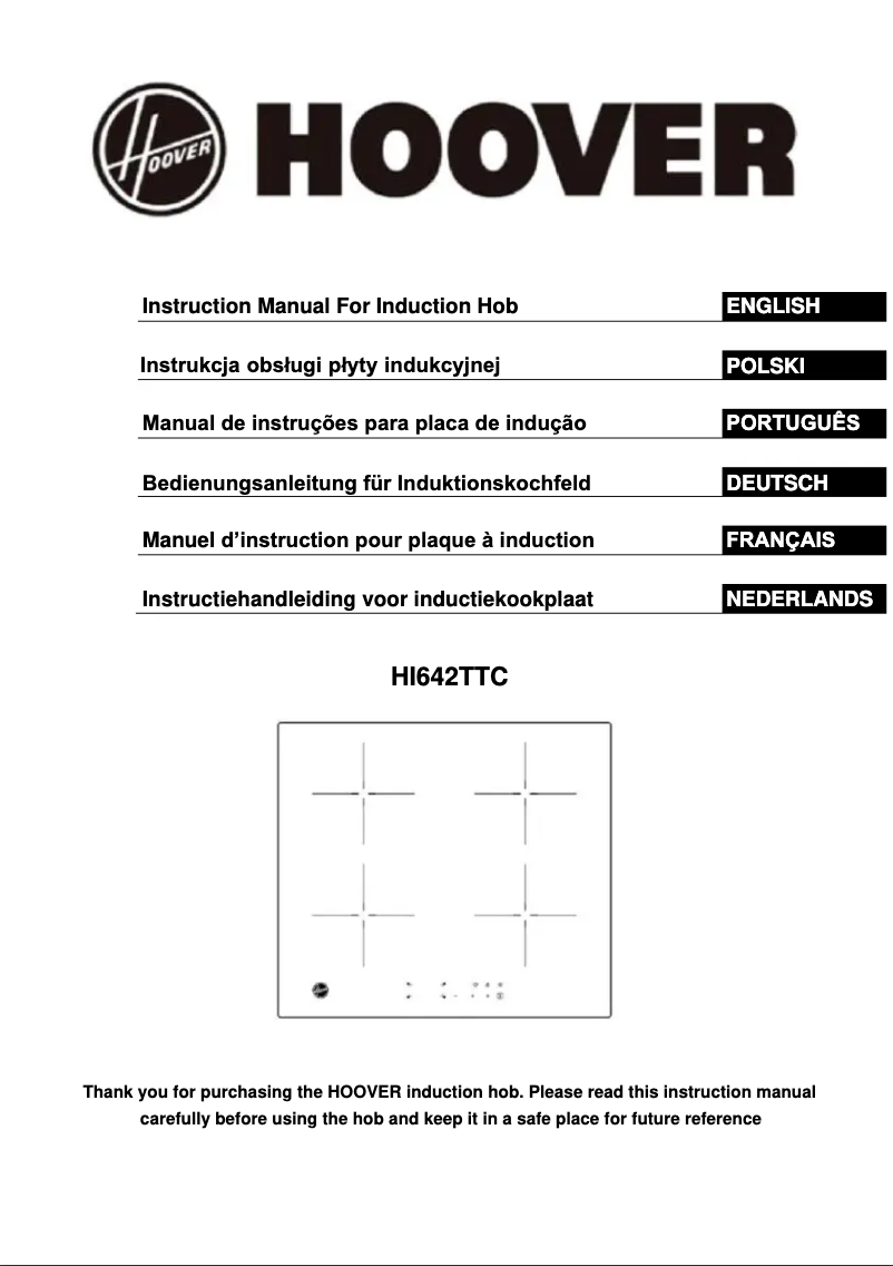 Page n°1 - Manuel utilisateur Hoover HI642TTC