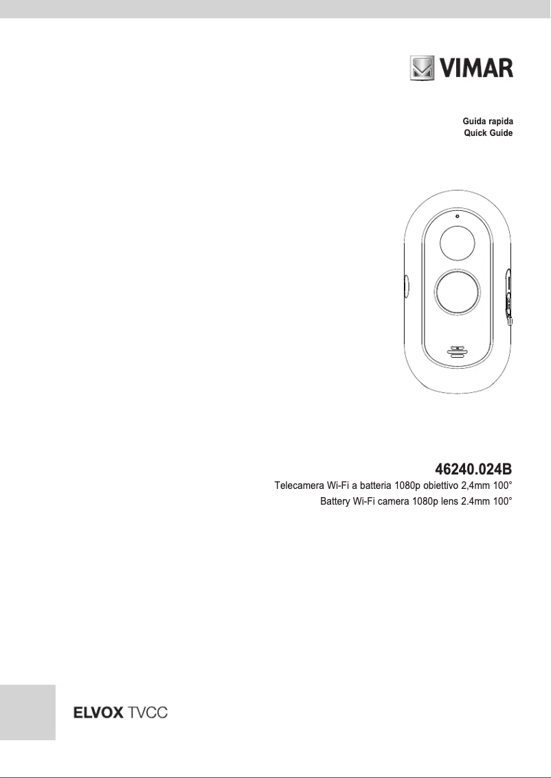 Page 1 de la notice Instructions / montage Vimar ELVOX 46240.024B