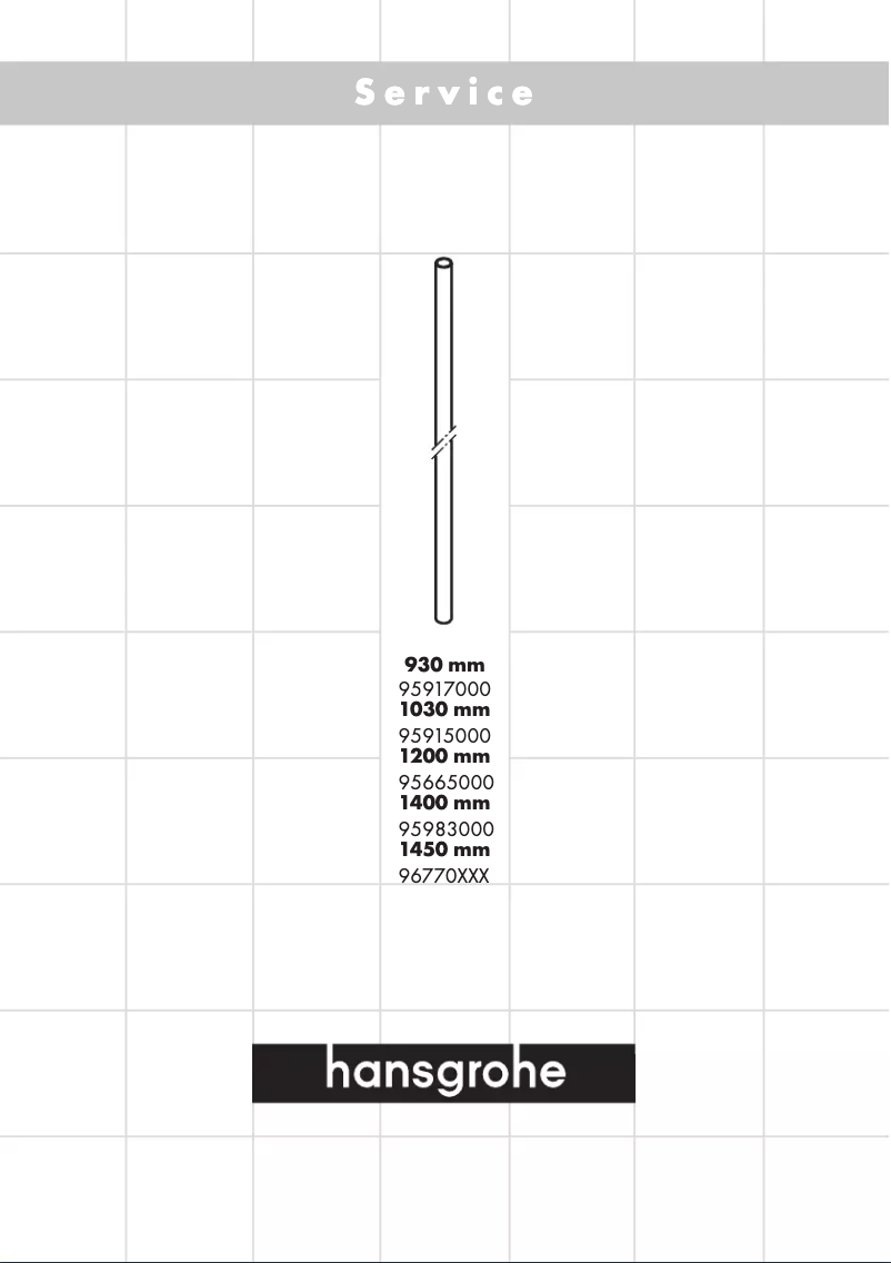 Page 1 de la notice Manuel utilisateur Hansgrohe 95665000